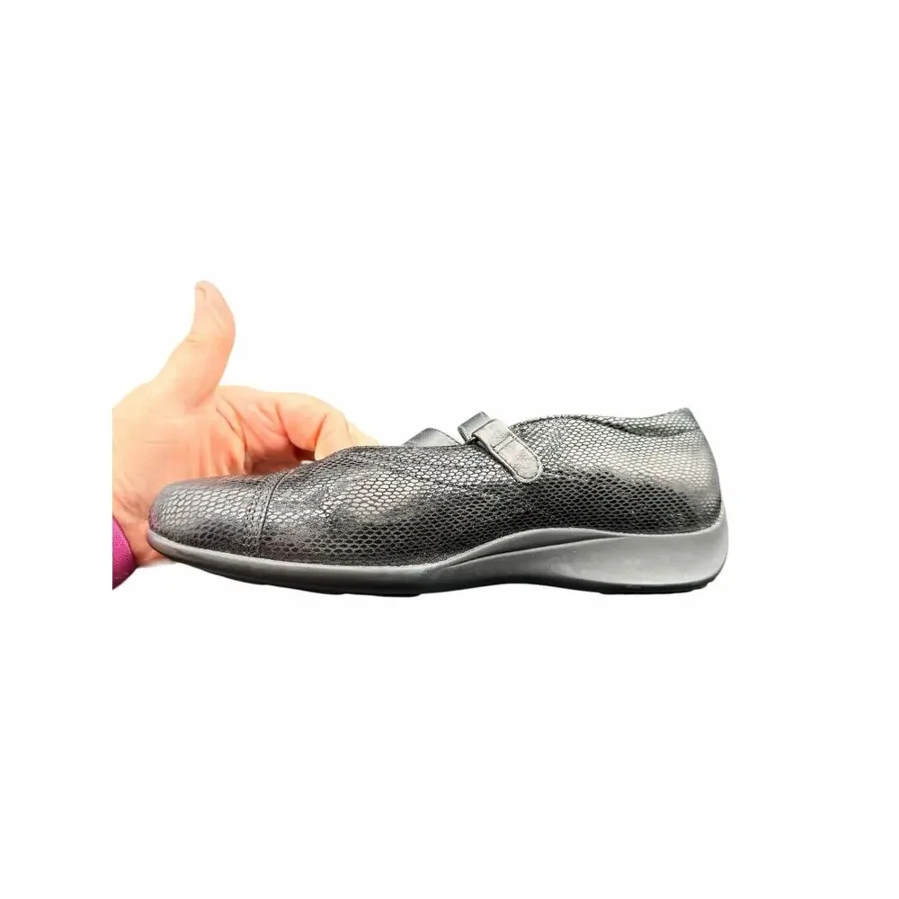Wolky Mary Jane Shoes Black Leather Comfort EU 40 US 8.5-9